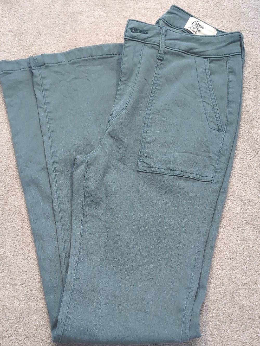 Cosmic Wonder Women's Slate Green Boot Cut Pants